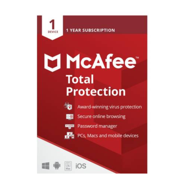 MCAFEE TOTAL PROTECTION 2024 FOR 1 YEAR