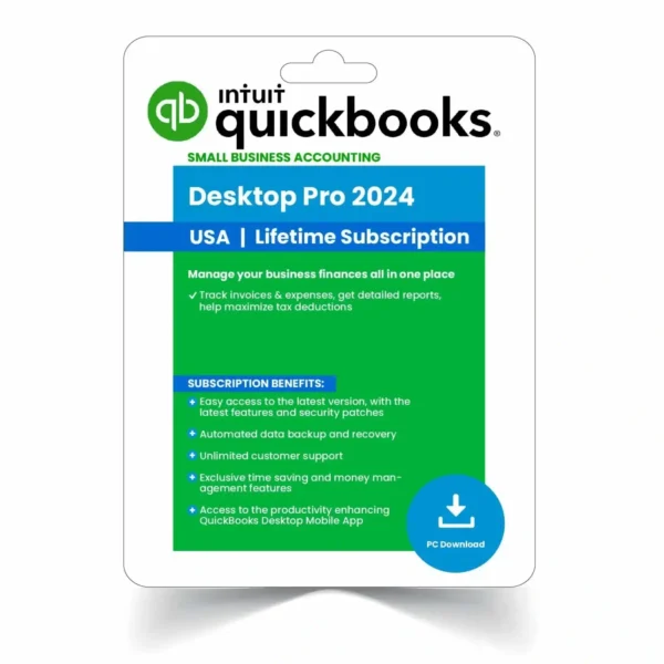 QuickBooks Desktop Pro 2024 for Windows PC Lifetime License